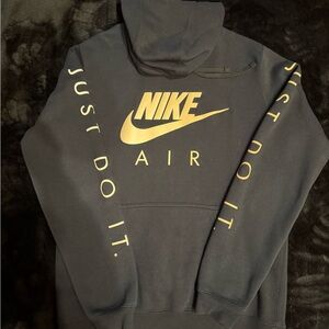 Nike Black Hoodie with Gold Logo